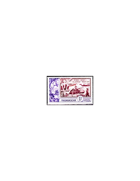 Timbre de Madagascar PA n° 74, Anniversaire de la Libération, colonies