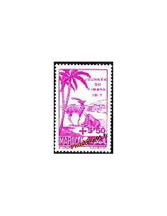 Timbre du Maroc n° 244. Journée du Timbre. Gazelles
