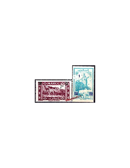 Timbres du Maroc n° 296-297, timbres des colonies françaises