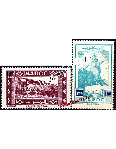 Timbres du Maroc n° 296-297, timbres des colonies françaises