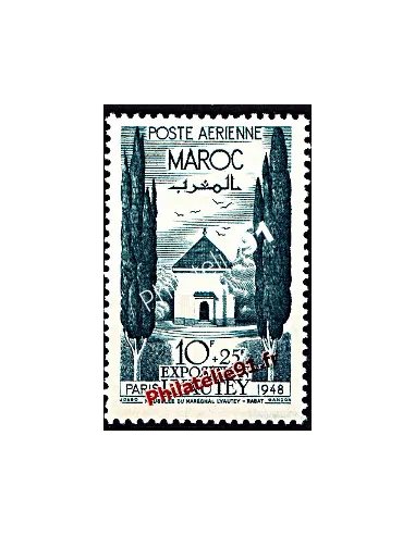 Timbre du Maroc PA n° 67, Maréchal Lyautey, timbres des colonies