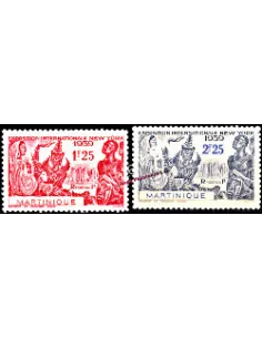 Timbres de Martinique n° 168 à 169.  Exposition de New York