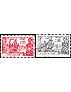 Timbres de Martinique n° 168 à 169.  Exposition de New York