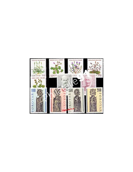 Timbres des iles Féroé - Année complète neuve 1980