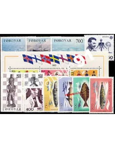 Timbres des iles Féroé - Année complète neuve 1983.