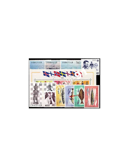 Timbres des iles Féroé - Année complète neuve 1983.