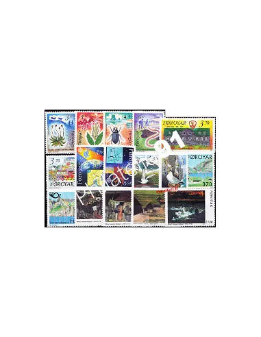 Timbres des iles Féroé - Année complète neuve 1991.