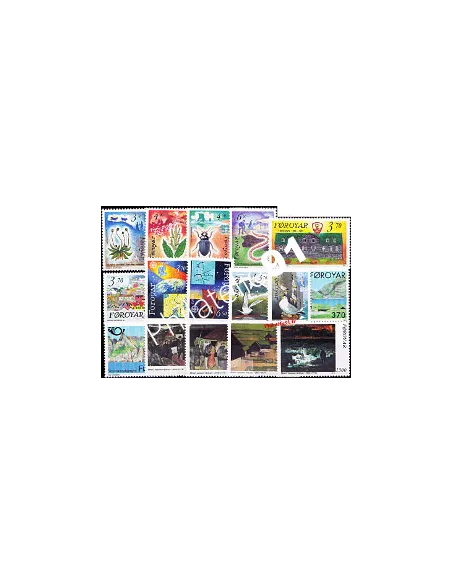 Timbres des iles Féroé - Année complète neuve 1991.