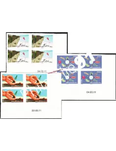 -  Timbres adhésifs "La terre" -  coins datés