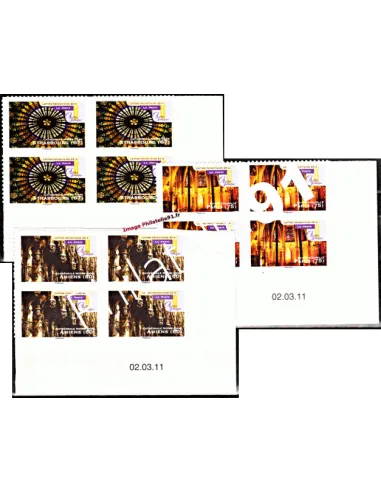-  Timbres adhésifs "Art Gothique" -  coins datés