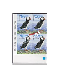 Coin daté.  Macareux moine - Centenaire de la Ligue pour la Protection des Oiseaux.