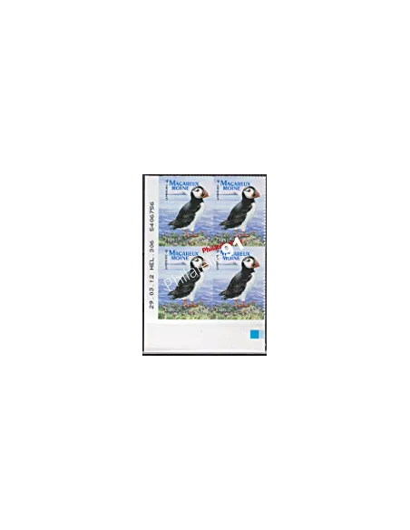 Coin daté.  Macareux moine - Centenaire de la Ligue pour la Protection des Oiseaux.