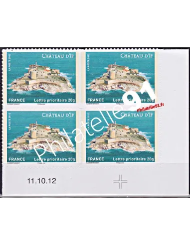 Coin daté.  Timbres autoadésif - Chateaux d'If