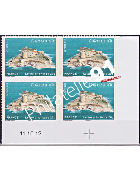 Coin daté.  Timbres autoadésif - Chateaux d'If