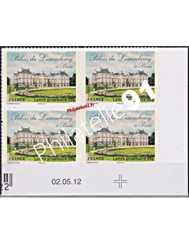 Coin daté.  Timbres autoadésif - Palais du Luxembourg
