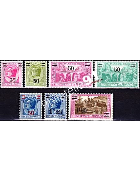 Timbres de Monaco n° 104 à 110 - Timbres Monaco