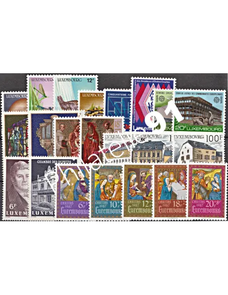 Timbres du Luxembourg - Année complète neuve 1987.