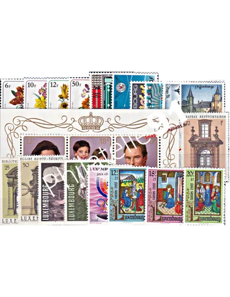 Timbres du Luxembourg - Année complète neuve 1988