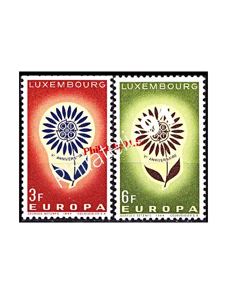 Timbres du LUXEMBOURG n° 648 et 649 - EUROPA 1964