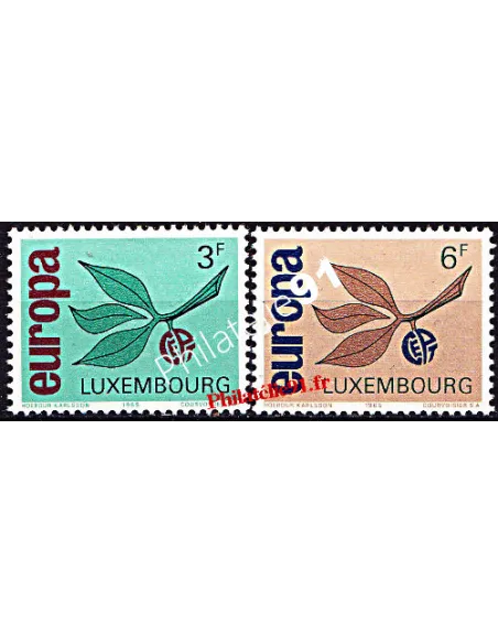 LUXEMBOURG n° 670 et 671, EUROPA 1965, collection de timbres d'Europe