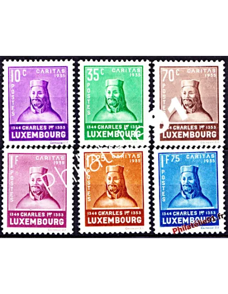 Timbres du Luxembourg n° 276 à 281 émis au profit d’œuvres sociales