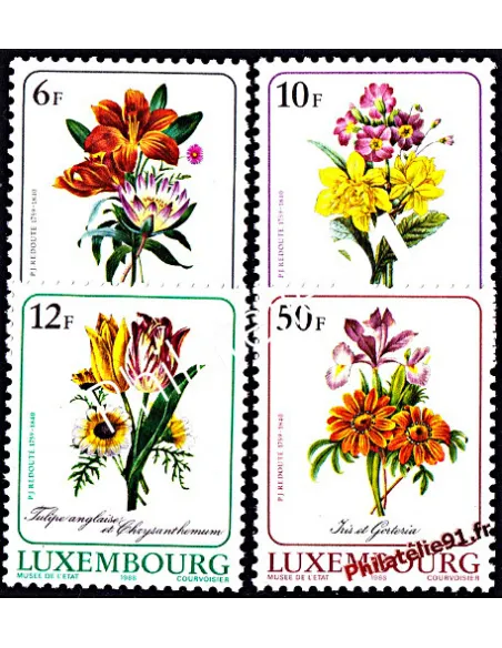 Timbres du Luxembourg n° 1140 à 1143 - Compositions florales