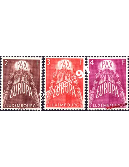 Timbres de Luxembourg n° 531 à 533 - EUROPA 1957