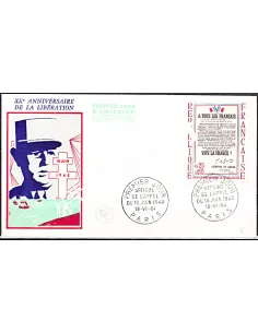 Enveloppe 1er jour - appel du 18 juin 1940. Thématique : DE GAULLE