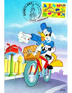 Timbre de France. Carte maximum 1er jour - Donald - Disney