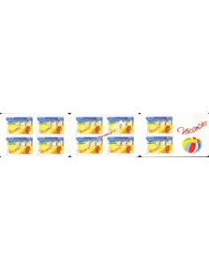 Carnet de timbres de France n° 3788 - (ADH. BC 53) "Vacances" (2005) - Cabines de plage