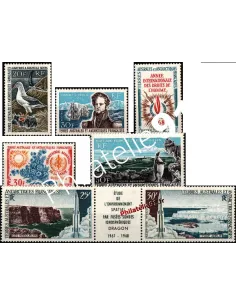 Timbres des T.A.A.F. - Année complète 1968 neuve (poste + poste aérienne)