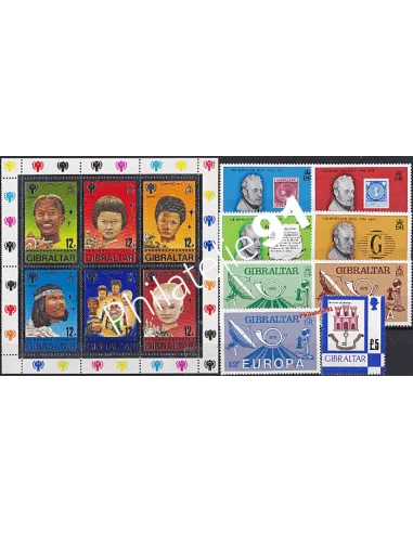 Timbres de Gibraltar - Année complète neuve 1979