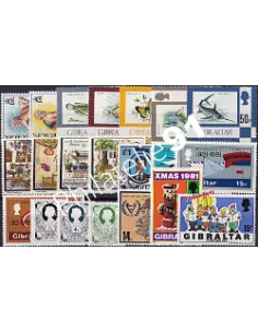 Timbres de Gibraltar - Année complète neuve 1981