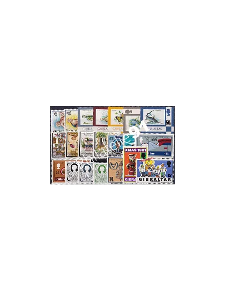 Timbres de Gibraltar - Année complète neuve 1981