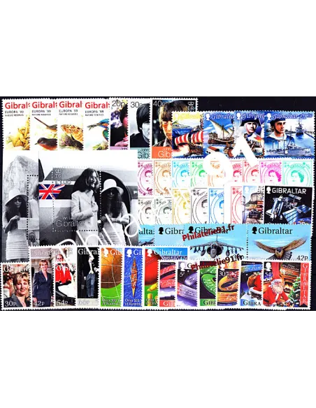 Timbres de Gibraltar - Année complète neuve 1999