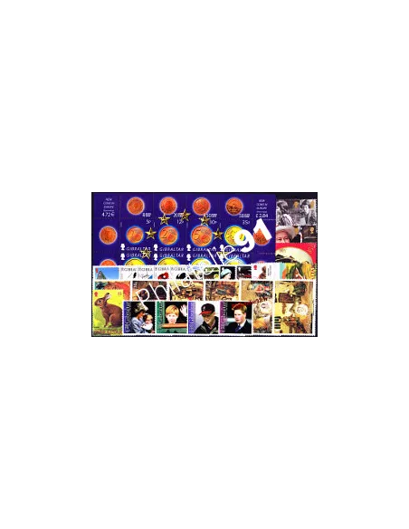Timbres de Gibraltar - Année complète neuve 2002