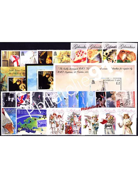 Timbres de Gibraltar - Année complète neuve 2005