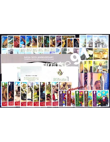 Timbres de Gibraltar - Année complète neuve 2008