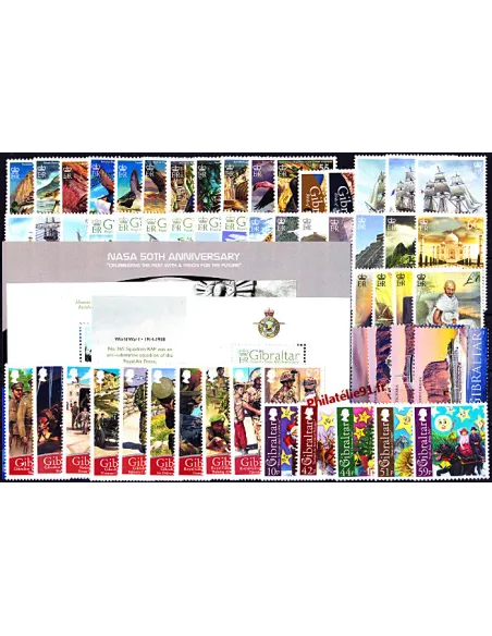 Timbres de Gibraltar - Année complète neuve 2008