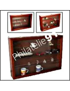 idée cadeau -  Vitrine "midi" en bois massif + 3 étagères . safe