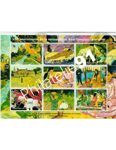 NIGER (République du) - BF 1998 - Tableaux Paul GAUGIN