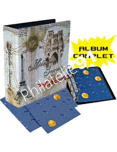 idée cadeau - Album ARTLine "Médailles-souvenir"  pour les médailles de la Monnaie de Paris + 10 feuilles - SAFE