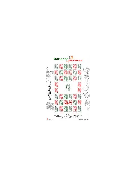 Feuille multi-techniques Marianne 2013 de 41 timbres