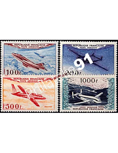 Timbre de France n° 30 à 33 - Poste Aérienne - Prototypes