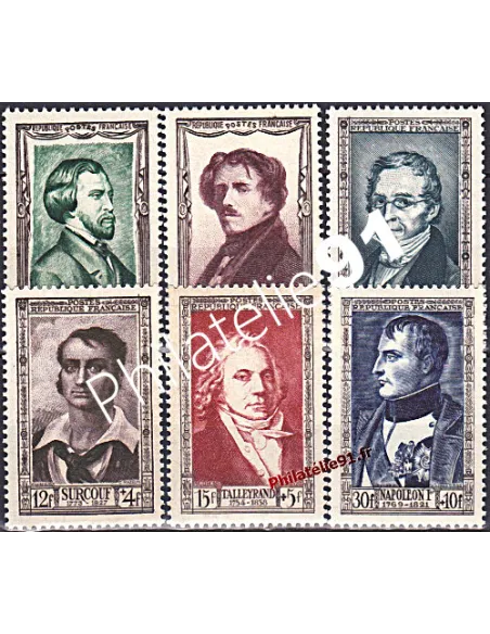 Timbres de France n° 891 à 896 - Célébrités du 19ème siècle