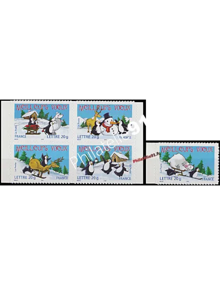 Timbre n° 3853 à 3857, adhésifs, collection timbres France