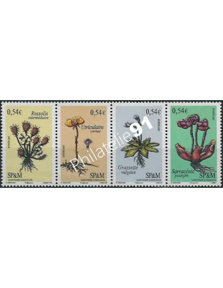 Timbres de ST PIERRE ET MIQUELON n° 900 à 903 - Plantes médicinales