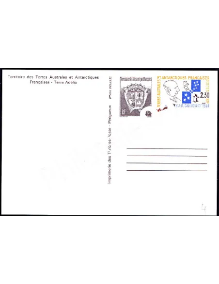TAAF - Entier postal n° 2-CP, collection timbres Dom-Tom