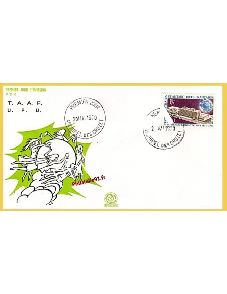 TAAF  - FDC n°  22 - Nouveaux bâtiments de l'U.P.U., à Berne