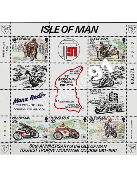 ILE DE MAN - BF n° 1 6 - course motocycliste "Tourist Trophy Mountain" de l'Ile de Man.